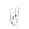 COEUR DE LION Wasserfall-Ohrringe-Geocube® Iconic Boho Ohrringe Silber-Mehrfarbig
