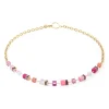 COEUR DE LION Geocube® Tone&In&Tone-Geocube® Iconic Chain Halskette Gold-Magenta