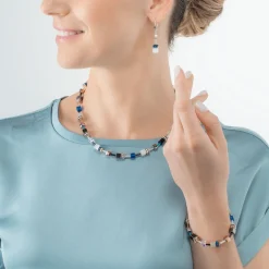 COEUR DE LION Geocube® Halsketten-Geocube® Iconic Halskette Capri Blue