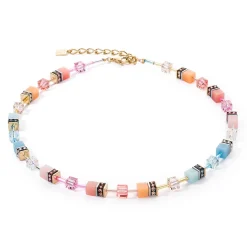 COEUR DE LION Geocube® Halsketten-Geocube® Iconic Halskette Aqua-Aprikose