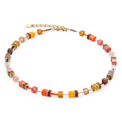 COEUR DE LION Geocube® Halsketten-Geocube® Iconic Halskette Sunset Gold