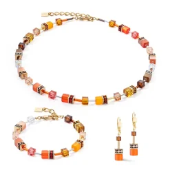 COEUR DE LION Geocube® Halsketten-Geocube® Iconic Halskette Sunset Gold