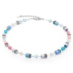 COEUR DE LION Geocube® Halsketten-Geocube® Iconic Halskette Blau-Rosa