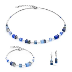 COEUR DE LION Ohrhänger-Geocube® Iconic Lite Ohrringe Blau