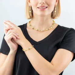 COEUR DE LION Ohrhänger-Geocube® Iconic Mono Gold Ohrringe Gelb