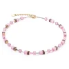 COEUR DE LION Geocube® Halsketten-Geocube® Iconic Mono Gold Halskette Rosa