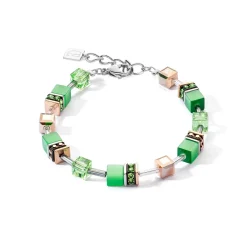 COEUR DE LION Geocube® Tone&In&Tone-Geocube® Iconic Monochrome Armband Grün