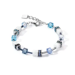 COEUR DE LION Geocube® Armbänder-Geocube® Iconic Nature Armband Blau Weiß