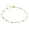 COEUR DE LION Geocube® Tone&In&Tone-Geocube® Iconic Nature Halskette Gold Weiß