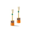 COEUR DE LION Geocube® Ohrringe-Geocube® Iconic Nature Kettenohrringe Dopamin
