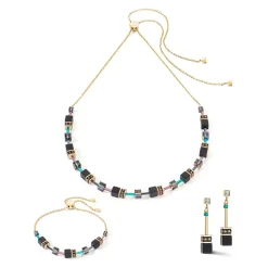 COEUR DE LION Geocube® Halsketten-Geocube® Iconic Nature Kettenhalskette Schwarz Mehrfarbig
