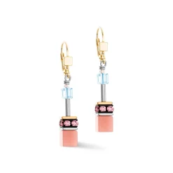 COEUR DE LION Ohrhänger-Geocube® Iconic Ohrringe Aqua-Aprikose