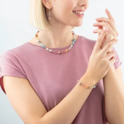 COEUR DE LION Ohrhänger-Geocube® Iconic Ohrringe Aqua-Aprikose