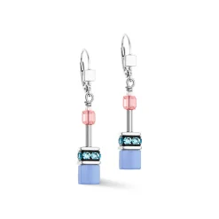 COEUR DE LION Geocube® Halsketten-Geocube® Iconic Ohrringe Blau-Rosa