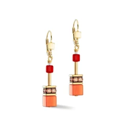 COEUR DE LION Geocube® Tone&In&Tone-Geocube® Iconic Ohrringe Gold Rot