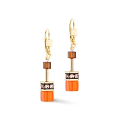 COEUR DE LION Ohrhänger-Geocube® Iconic Ohrringe Sunset Gold