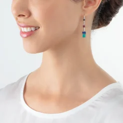 COEUR DE LION Geocube® Ohrringe-Geocube® Iconic Ohrringe Türkis Flieder