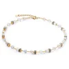 COEUR DE LION Geocube® Halsketten-Geocube® Iconic Pearl Mix Halskette Gold-Weiß