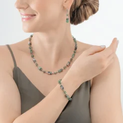 COEUR DE LION Geocube® Echtstein-Geocube® Iconic Precious Armband Grün