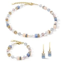 COEUR DE LION Echter Stein-Geocube® Iconic Precious Armband Hellblau