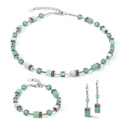 COEUR DE LION Echter Stein-Geocube® Iconic Precious Armband Grün