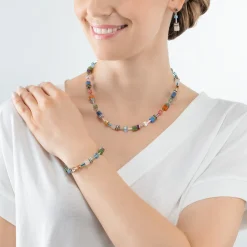 COEUR DE LION Echter Stein-Geocube® Iconic Precious Armband Mehrfarbig Boho