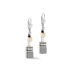 COEUR DE LION Geocube® Tone&In&Tone-Geocube® Iconic Precious Chain Ohrringe Grau-Beige