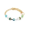 COEUR DE LION Mix&And&Match-Armbänder-Geocube® Iconic Precious Chain Armband Gold-Mehrfarbig