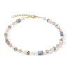 COEUR DE LION Geocube® Echtstein-Geocube® Iconic Precious Halskette Hellblau