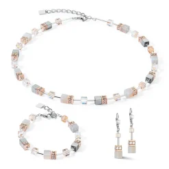 COEUR DE LION Geocube® Halsketten-Geocube® Iconic Precious Halskette Roségold-Pfirsich
