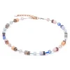 COEUR DE LION Geocube® Halsketten-Geocube® Iconic Precious Halskette Hellblau-Beige