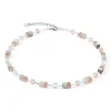 COEUR DE LION Geocube® Echtstein-Geocube® Iconic Precious Halskette Roségold-Pfirsich