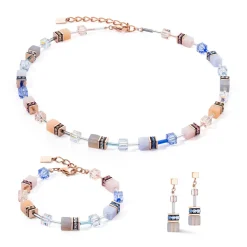 COEUR DE LION Geocube® Ohrringe-Geocube® Iconic Precious Ohrringe Hellblau-Beige