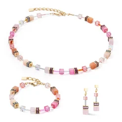 COEUR DE LION Geocube® Ohrringe-Geocube® Iconic Precious Ohrringe Rose-Orange