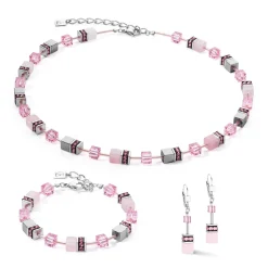 COEUR DE LION Edelsteinketten-Geocube® Iconic Precious Ohrringe Rose