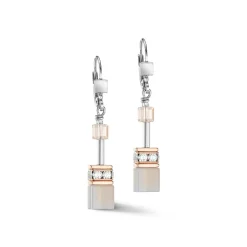 COEUR DE LION Geocube® Echtstein-Geocube® Iconic Precious Ohrringe Roségold-Pfirsich
