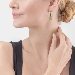 COEUR DE LION Geocube® Tone&In&Tone-Geocube® Iconic Precious Ohrringe Grün