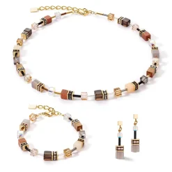 COEUR DE LION Geocube® Tone&In&Tone-Geocube® Iconic Precious Ohrringe Braun