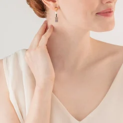 COEUR DE LION Geocube® Tone&In&Tone-Geocube® Iconic Precious Ohrringe Braun