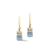 COEUR DE LION Echter Stein-Geocube® Iconic Precious Ohrringe Hellblau