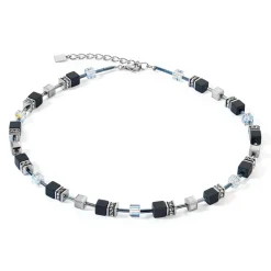 COEUR DE LION Echter Stein-Geocube® Iconic Precious Onyx Halskette Kristall-Schwarz