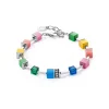 COEUR DE LION Echter Stein-Geocube® Iconic Pure Armband Regenbogen