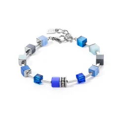 COEUR DE LION Geocube® Echtstein-Geocube® Iconic Pure Armband Blau