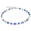 COEUR DE LION Echter Stein-Geocube® Iconic Pure Halskette Blau