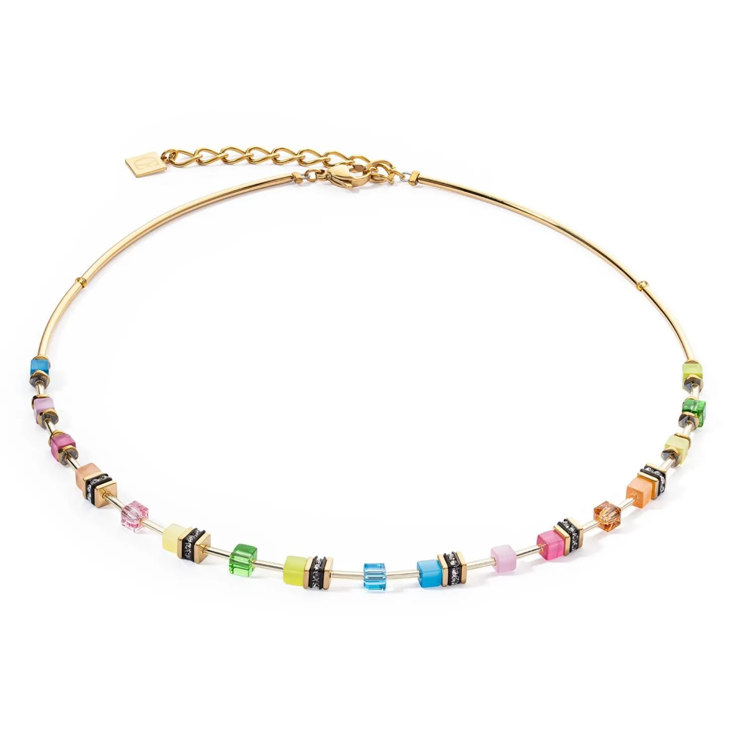 COEUR DE LION Geocube® Halsketten-Geocube® Lite Mini Halskette Regenbogen
