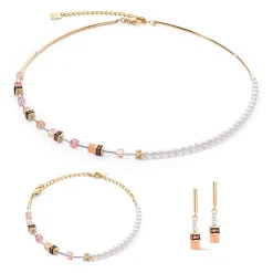 COEUR DE LION Ohrstecker-Geocube® Mini Fusion Pearls Ohrringe Apricot Crush
