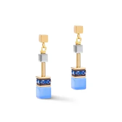 COEUR DE LION Geocube® Ohrringe-Geocube® Ohrringe Blau-Gold