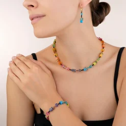 COEUR DE LION Geocube® Mehrfarbig-Geocube® Ohrringe Mehrfarbiges Regenbogengold