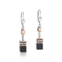 COEUR DE LION Geocube® Ohrringe-Geocube® Ohrringe Onyx Schwarz-Roségold