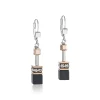 COEUR DE LION Ohrhänger-Geocube® Ohrringe Onyx Schwarz-Roségold